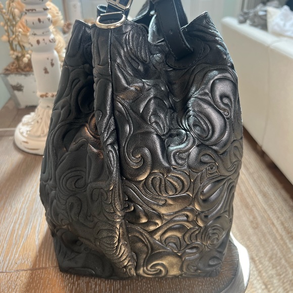 NWT BLK LEATHER Isadora BAG FAB DETAILING She’s a RoCk StAr💫 💥 FREE SHIPPING! - Picture 3 of 8